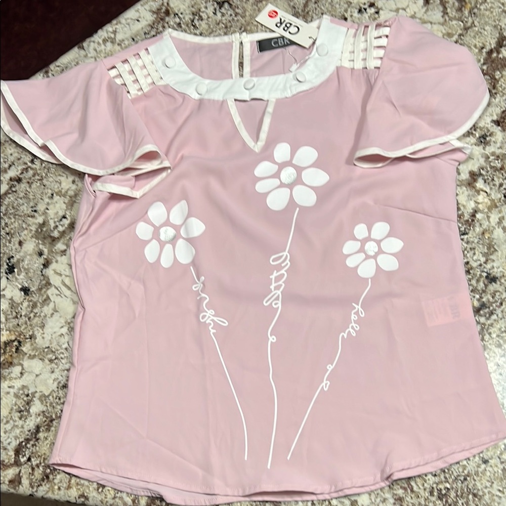 Pink Floral Women's Top